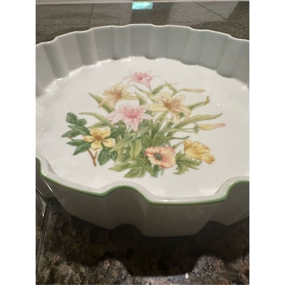Vintage Shafford quiche or pie plate. Porcelain - Picture 5 of 6